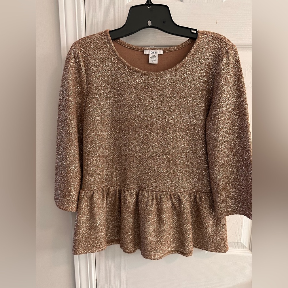 Bar III Women's Shimmering Gold Blouse